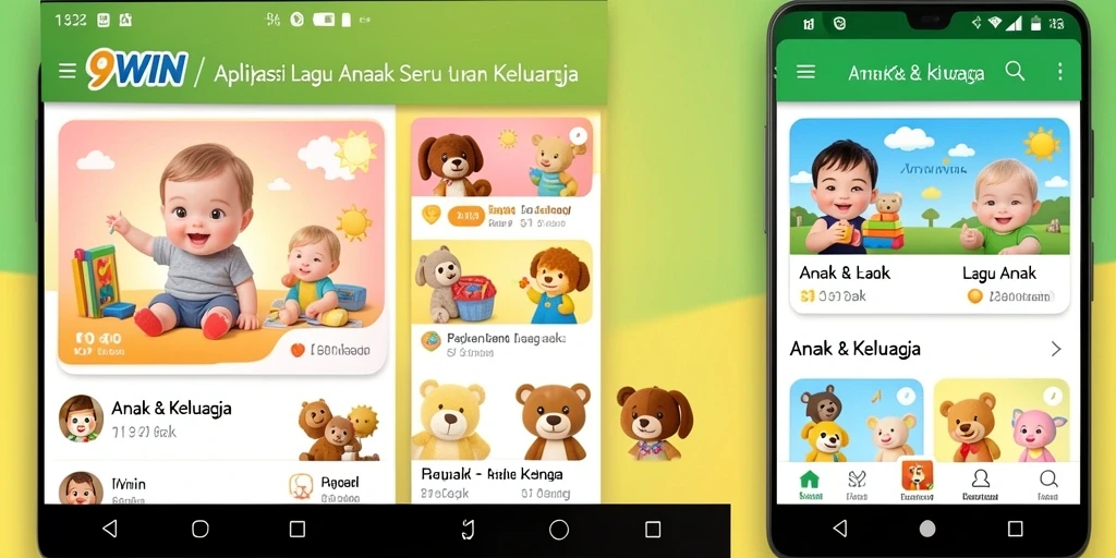 Antarmuka pengguna 9WIN yang ceria dan ramah anak.