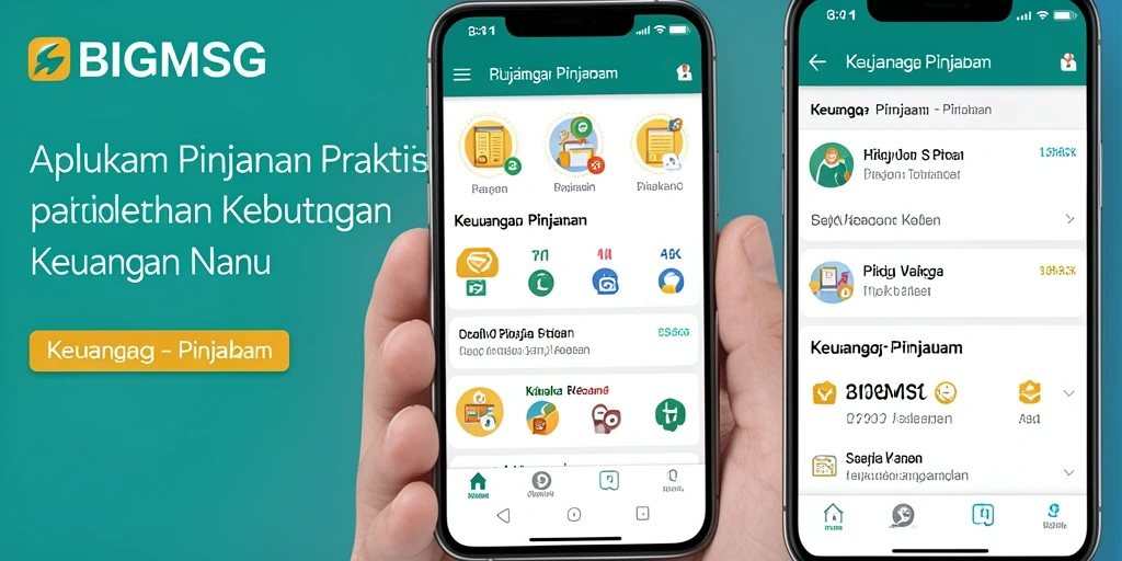 Tampilan antarmuka aplikasi BIGMSG yang sederhana dan intuitif.
