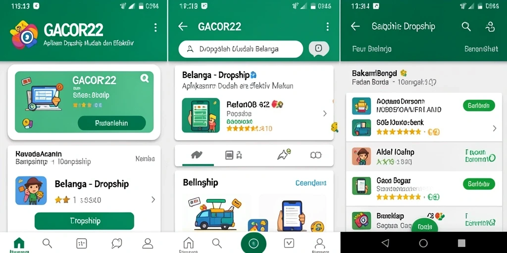 Antarmuka GACOR22 menampilkan katalog produk dropship yang menarik.