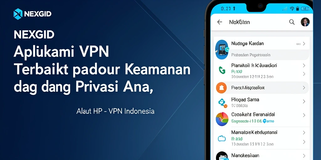 Antarmuka pengguna NEXGID yang sederhana dan fungsional untuk VPN Indonesia.