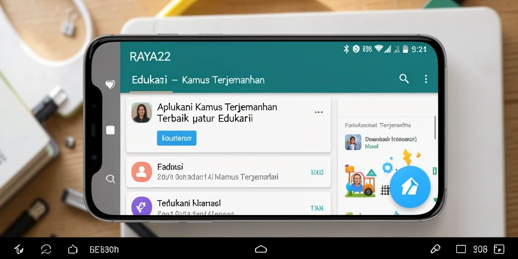 Antarmuka aplikasi RAYA22 yang sederhana dan intuitif.
