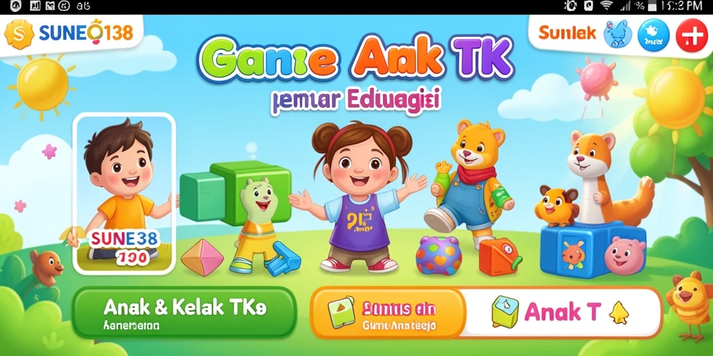 Antarmuka colorful dan interaktif untuk belajar sambil bermain.