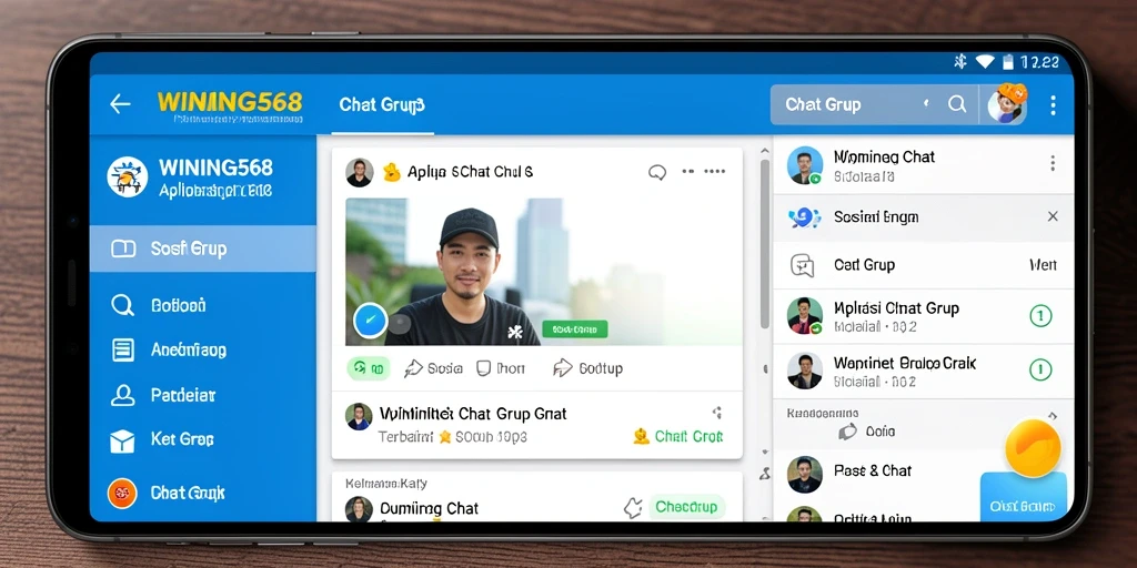 Tampilan antarmuka Chat Grup WINNING568 yang menarik dan intuitif.