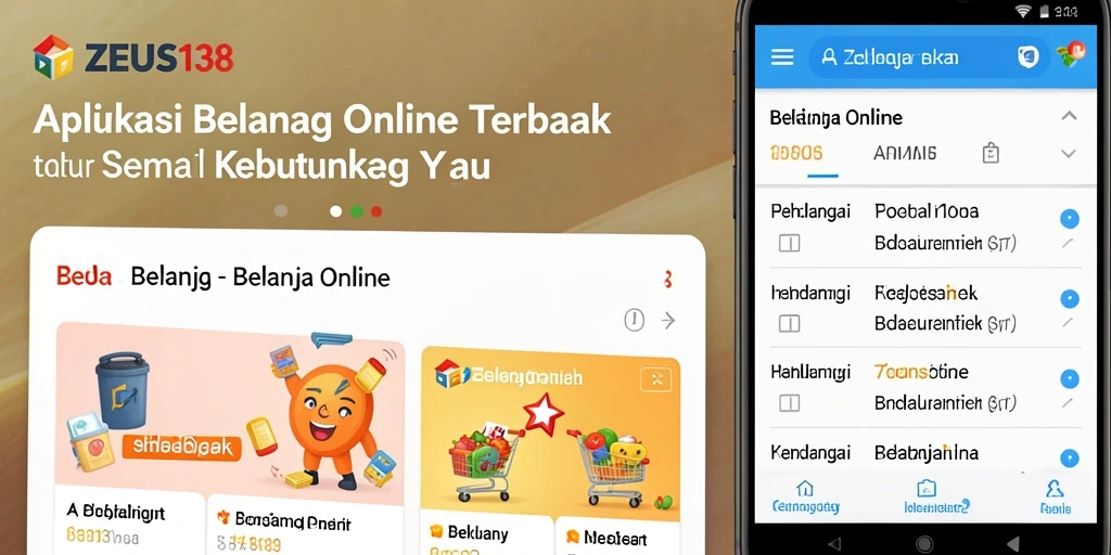 Antarmuka aplikasi ZEUS138 yang user-friendly untuk belanja online.