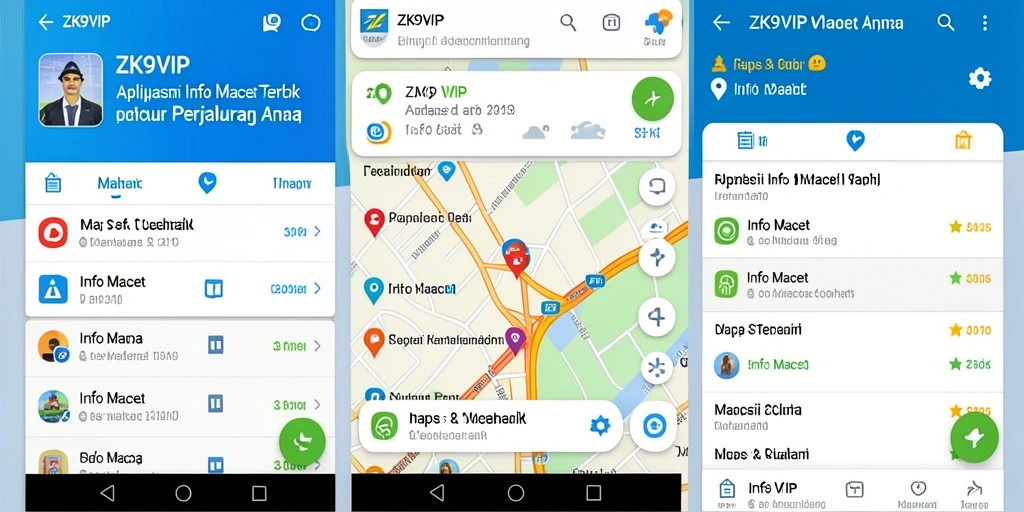 Antarmuka ZK9VIP yang ramah pengguna dengan informasi lalu lintas.